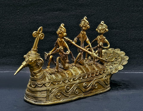 Dokra Tribal Boat Figurine
